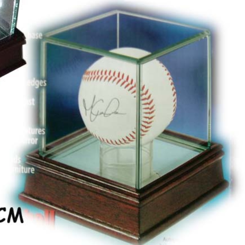 Caz de vitrină din sticlă de baseball